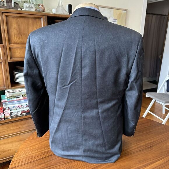 Vito Rufolo Black Merino Wool Blazer Suit Jacket Sport Coat Made in Italy 42R - Picture 3 of 9